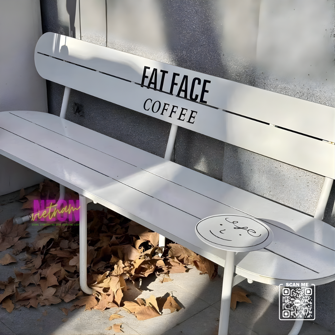 Steel waiting chair with backrest for shop decoration. - Image 10