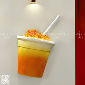 Eye-Catching Giant 3D Bubble Tea Cup Model for Shop Decor